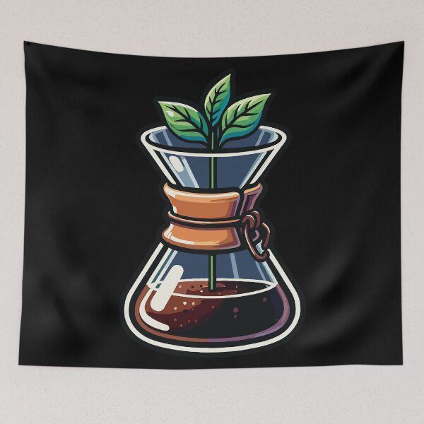 Item preview, Chemex and Coffee Plants Tools Barista | Coffee Sticker designed and sold by ianths.