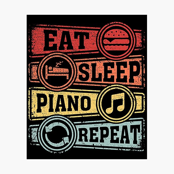 Item preview, Eat Sleep Piano Repeat designed and sold by GabbyKash.