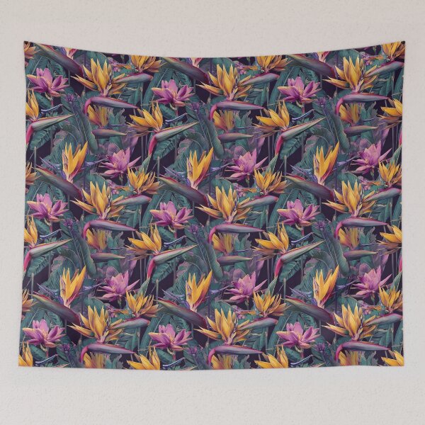 Item preview, Whimsical Tropical Flower Print  - Flower Floral Bouquet  - Valentine Gifts For Him designed and sold by RoyalStarsPatts.
