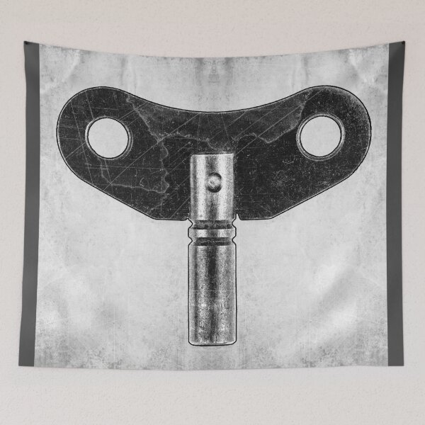 Item preview, Antique Clock Winding Key Etched Illustration designed and sold by Ghoul Enterprises.