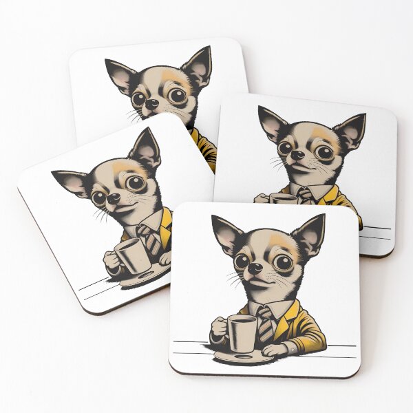 Item preview, Dapper Chihuahua Coffee Business Dog designed and sold by Dmo3HarkoArt.