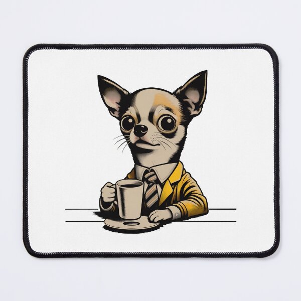 Item preview, Dapper Chihuahua Coffee Business Dog designed and sold by Dmo3HarkoArt.