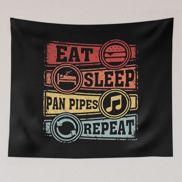 Item preview, Eat Sleep Pan Pipes Repeat designed and sold by GabbyKash.