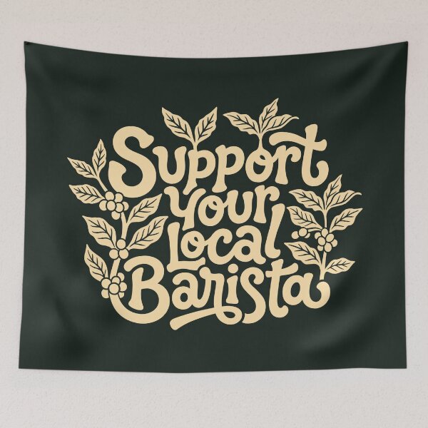 Item preview, Support Your Local Barista | Coffee Sticker designed and sold by ianths.