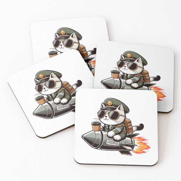 Item preview, Cat Coffee Exploler Barista Rocket | Coffee Sticker designed and sold by ianths.