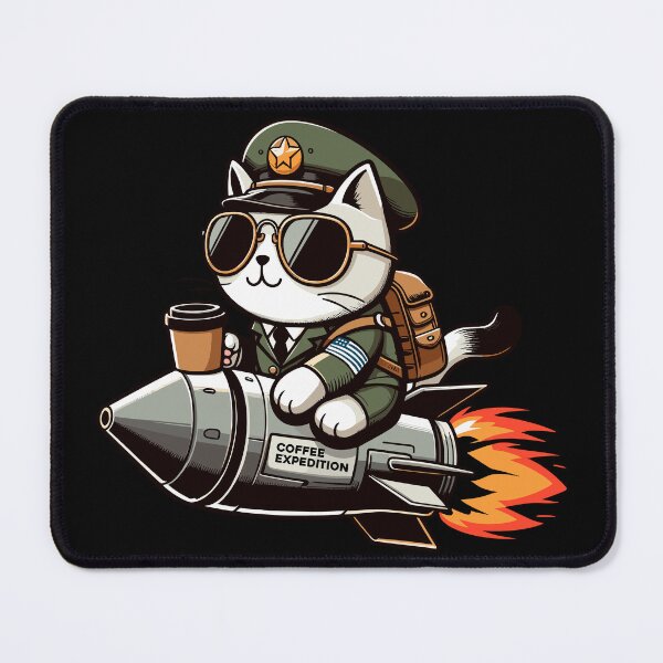 Item preview, Cat Coffee Exploler Barista Rocket | Coffee Sticker designed and sold by ianths.