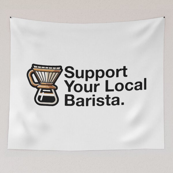 Item preview, Support Your Local Barista | Coffee Sticker designed and sold by ianths.