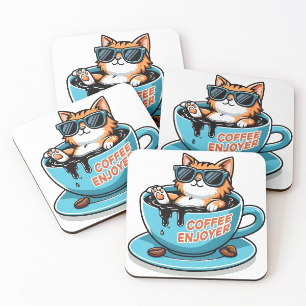 Item preview, Coffee Cat Enjoyer Barista | Coffee Sticker designed and sold by ianths.