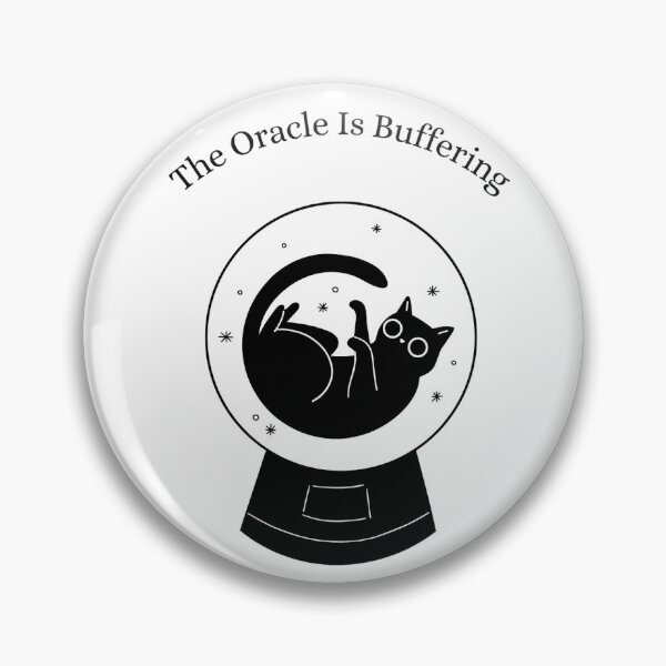 Item preview, The Oracle Is Buffering – Luna Inside Crystal Ball Mystical Cat Design designed and sold by TheMysticNook.