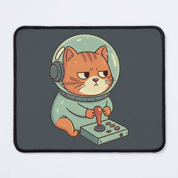 Item preview, Astronaut Cat Gamer – Retro Space Pilot Illustration designed and sold by ChaosNest.
