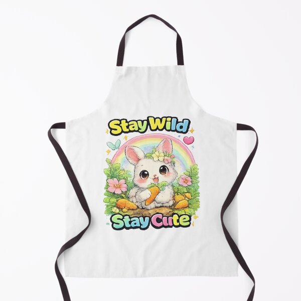 Item preview, Stay Wild Stay Cute Bunny – Kawaii Rabbit Carrot Design designed and sold by Clothes With Smiling Animals Walt Gral.