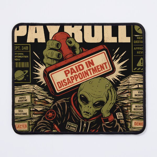 Item preview, Galactic Payroll Alien Corporate Satire Poster designed and sold by Highwayman1975.