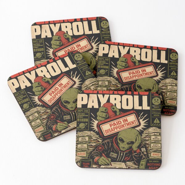 Item preview, Galactic Payroll Alien Corporate Satire Poster designed and sold by Highwayman1975.