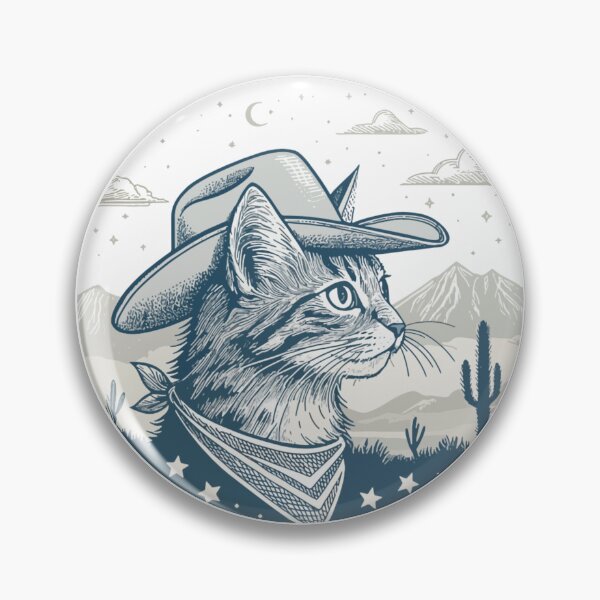 Item preview, Cowboy Cat Western Desert Art designed and sold by AtlantiqArt.