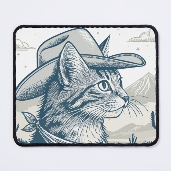Item preview, Cowboy Cat Western Desert Art designed and sold by AtlantiqArt.
