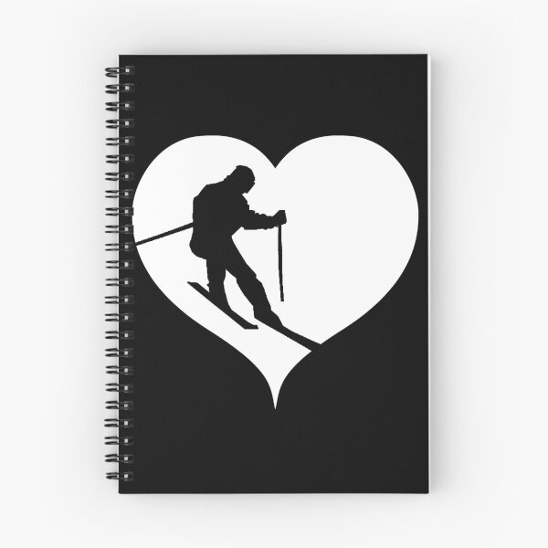Item preview, Skier skiing heart designed and sold by RetroFuchs.