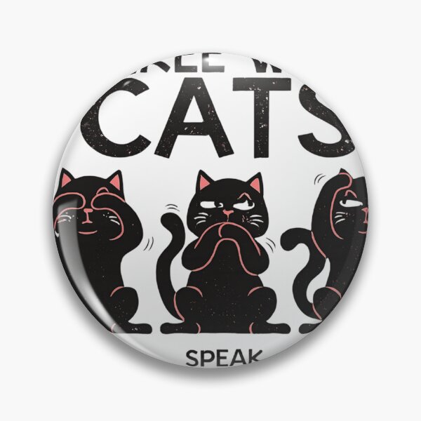 Item preview, Three Wise Cats Vintage Funny Design designed and sold by blackBubble1.