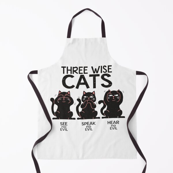 Item preview, Three Wise Cats Vintage Funny Design designed and sold by blackBubble1.