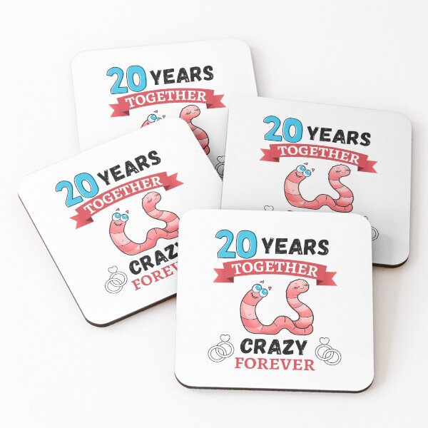 Item preview, 20 Years Together Crazy Forever Worms designed and sold by happiecatstore.