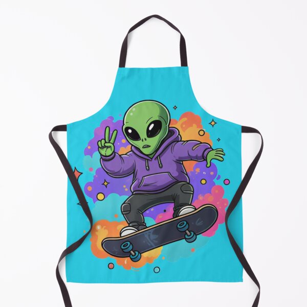 Item preview, Skateboarding Alien Vibes – Cosmic Street Art designed and sold by ChaosNest.