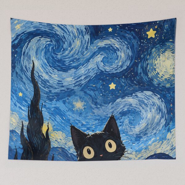 Item preview, Starry Night Black Cat iPhone Case – Dreamy Celestial Cat Phone Cover designed and sold by IconicDesignsXd.