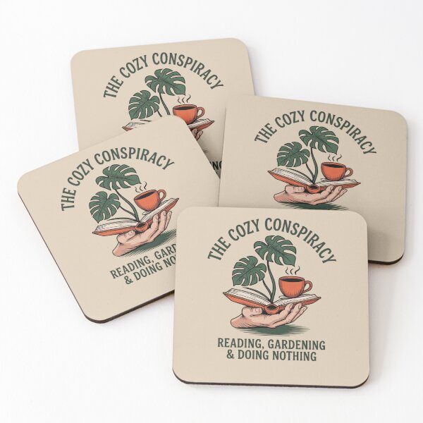 Item preview, The Cozy Conspiracy - Reading, Gardening & Doing Nothing - Vintage Badge designed and sold by Design_Your_Day.