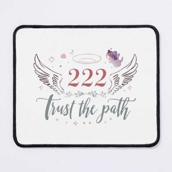 Item preview, 222 Angel Number Trust the Path – Spiritual Aesthetic Typography Design designed and sold by CosmicQuietLab.