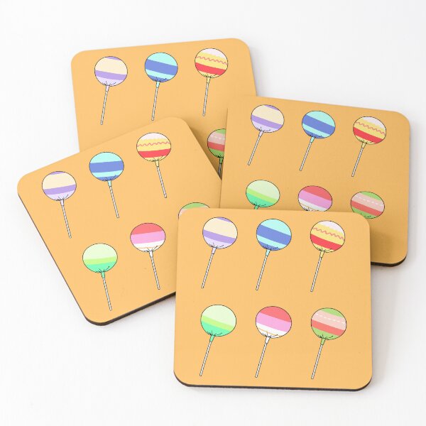 Item preview, Colorful Striped Lollipop Candies Hand Drawn Art Set designed and sold by ubborn.