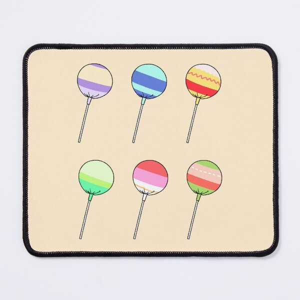 Item preview, Colorful Striped Lollipop Candies Hand Drawn Art Set designed and sold by ubborn.