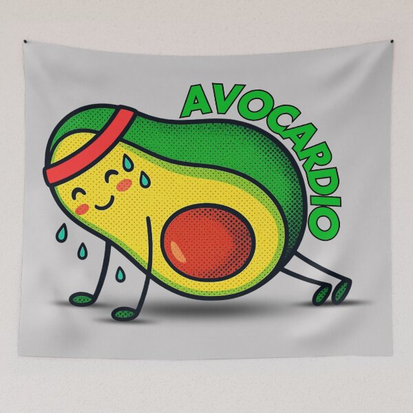 Item preview, Funny Sweating Avocado Cardio Workout - Fitness Pun Graphic designed and sold by 2msons.