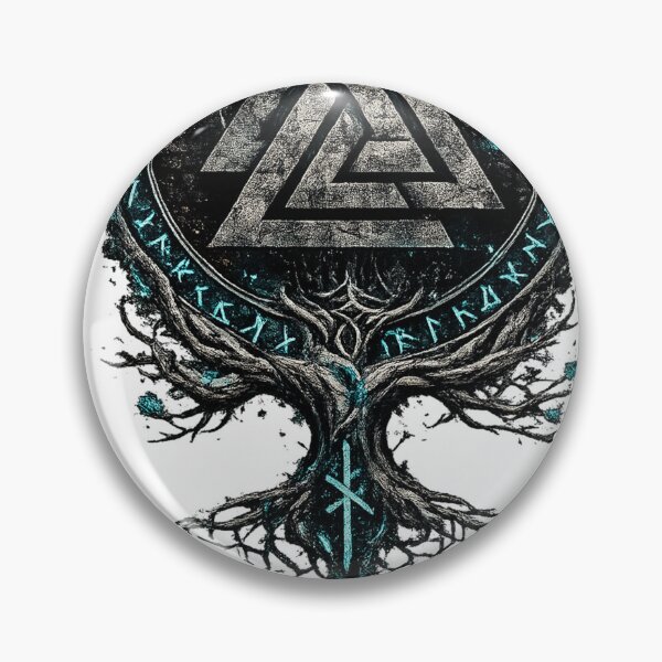Item preview, Yggdrasil Valknut Norse Rune Symbol Dark Viking Style designed and sold by Woodpecker0.