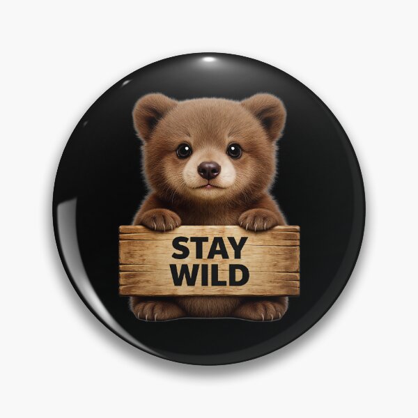 Item preview, Stay Wild Bear Cub Cute Animal designed and sold by EimSol.