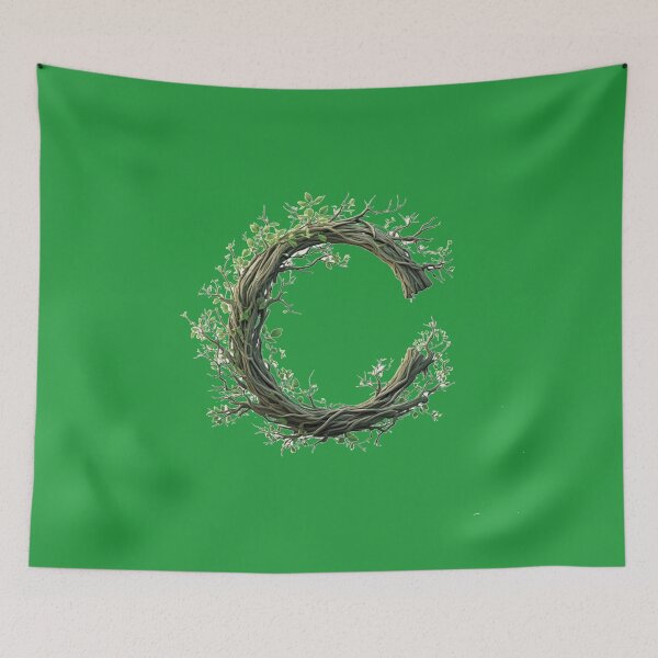 Item preview, Nature Inspired Letter C Tree Branch Art designed and sold by Digital Design Art.