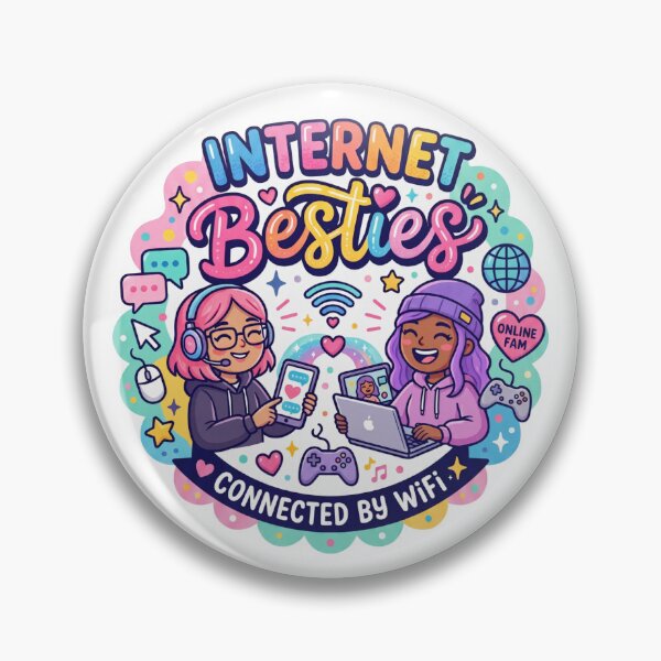 Item preview, Internet Besties - Kawaii Online Friendship & Gaming Sticker designed and sold by Divinedesignbydulce.