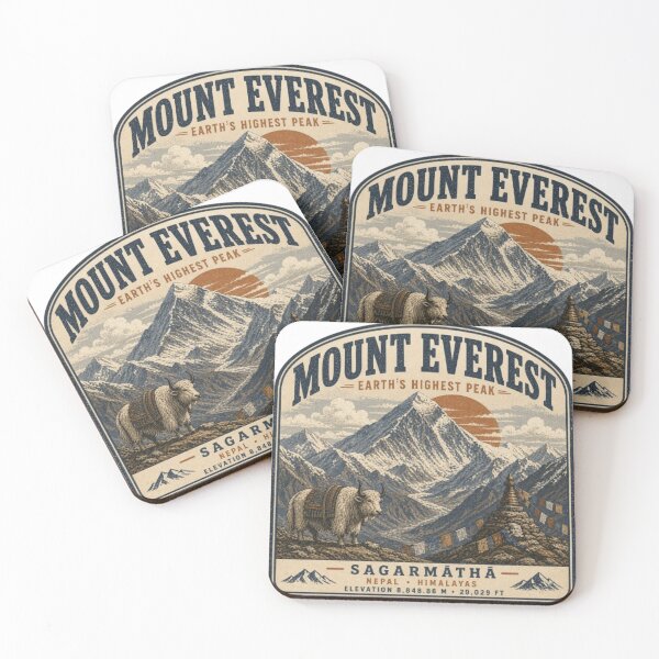 Item preview, Mount Everest Vintage Sticker/Apparel Design designed and sold by projectbadass.