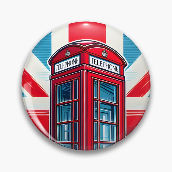 Item preview, Vintage London Telephone Booth with Union Jack – Retro British Illustration designed and sold by Sybille-Yates.