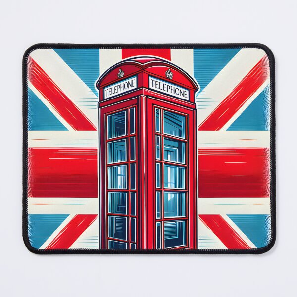 Item preview, Vintage London Telephone Booth with Union Jack – Retro British Illustration designed and sold by Sybille-Yates.
