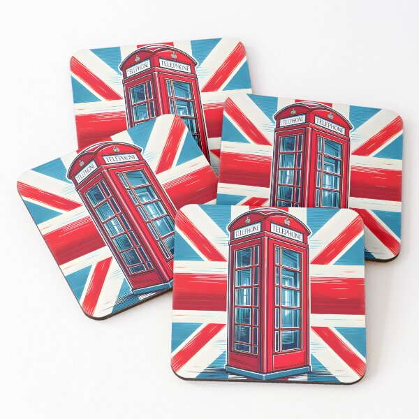 Item preview, Vintage London Telephone Booth with Union Jack – Retro British Illustration designed and sold by Sybille-Yates.