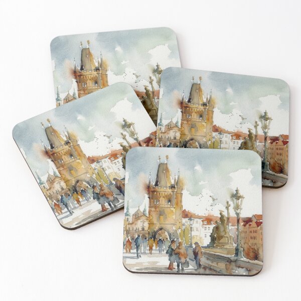 Item preview, Prague Charles Bridge Watercolor designed and sold by caracatita75.
