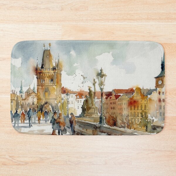 Item preview, Prague Charles Bridge Watercolor designed and sold by caracatita75.