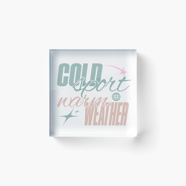 Item preview, Cold Sport Warm Weather | Retro Script Figure Skating Quote designed and sold by alyz1212.