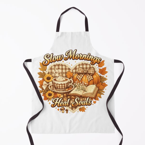 Item preview, Slow Mornings Heal Souls Coquette Fall Shirt, Gingham Autumn Aesthetic Tee, Cozy Pumpkin Coffee Graphic T-Shirt designed and sold by XxZainStylexX.