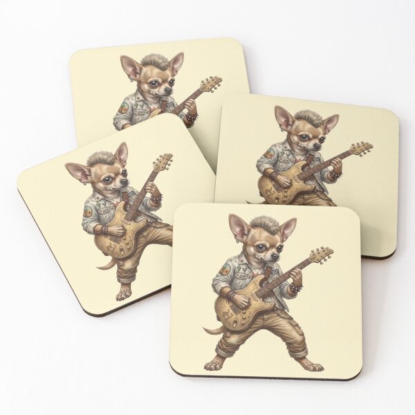 Item preview, Rock Chihuahua – Punk Guitar Dog Design designed and sold by Dogandesighn.