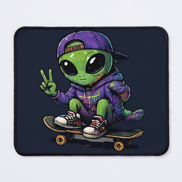 Item preview, Cute Alien Skater – Cool Cosmic Streetwear Character designed and sold by ChaosNest.
