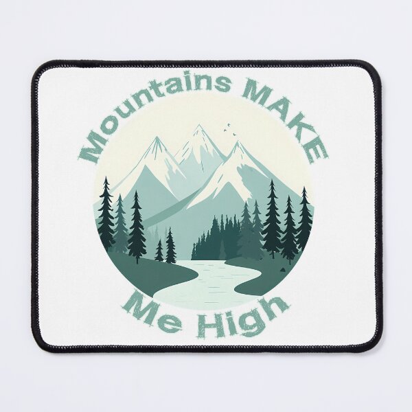 Item preview, Mountains Make Me High Nature Badge Flat Vector Hiking Design designed and sold by DesignArtist.ia.