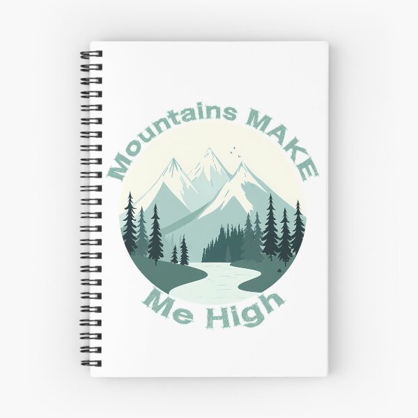 Item preview, Mountains Make Me High Nature Badge Flat Vector Hiking Design designed and sold by DesignArtist.ia.