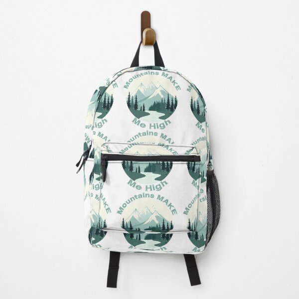 Item preview, Mountains Make Me High Nature Badge Flat Vector Hiking Design designed and sold by DesignArtist.ia.