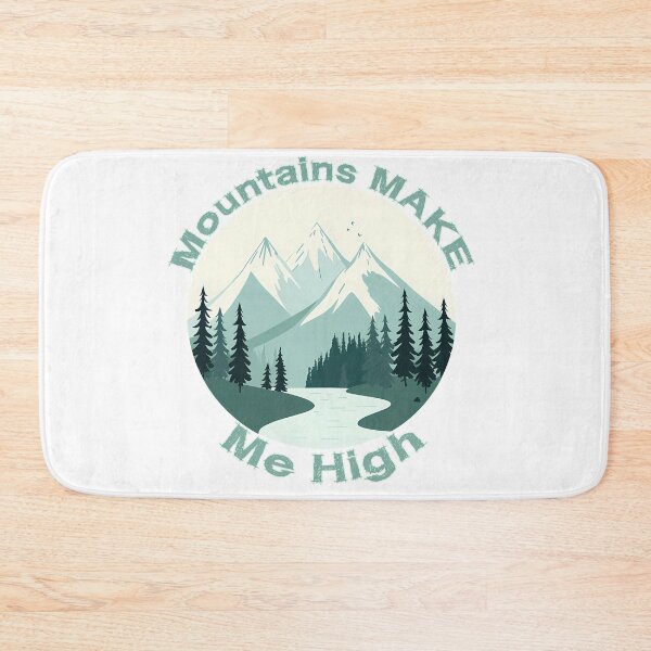 Item preview, Mountains Make Me High Nature Badge Flat Vector Hiking Design designed and sold by DesignArtist.ia.