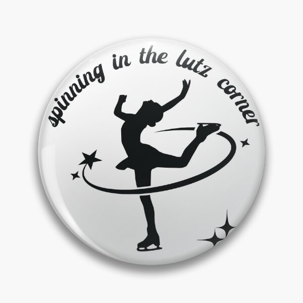 Item preview, Figure Skater Silhouette | "Spinning in the Lutz Corner" graphic designed and sold by alyz1212.