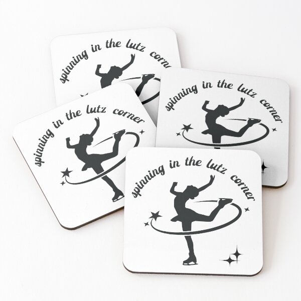Item preview, Figure Skater Silhouette | "Spinning in the Lutz Corner" graphic designed and sold by alyz1212.